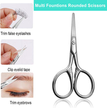 1 Pack Round Tip Nose Hair Scissors, Stainless Steel Safe Round Head Small Scissors Beard Eyebrow Facial Baby Dog Hair Cut Trimming Men and Women