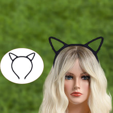 HEIGOO Halloween Black Cat Ears Headbands,Black Furry Cat Ears Hair Bands,Headbands for Daily Decoration,Costume Party Cosplay, Kids,Girls,Women