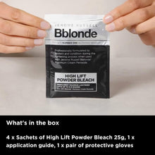 Jerome Russell Bblonde High Lift Bleach Powder - Hair Bleach for Blonde to Dark Brown Hair Colour with Mineral Oils for Hair Care, Blonde Hair Dye Lifts 6-9 Shades, Pack of 4 Sachets inside (4x 25g)