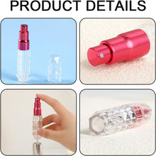 Larfraecy 3 PCS 5ML Perfume Atomiser,Leaking Proof Mini Perfume Bottle,Crystal Diamond Face Bottom Fill Perfume Bottle Portable High Grade Press Hydration Small Spray Bottle (Silver + Rose + Pink)