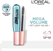 L'Oreal Paris Air Volume Mega Mascara, Easy Waterproof, Smudgeproof And Flake Resistant, Easy Warm Water Removal, Black