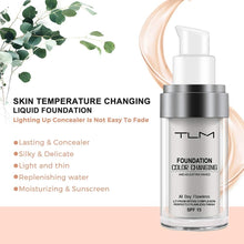 2 Pack TLM Color Changing Foundation For Aging Skin,Liquid Makeup Base Nude Face Cover Concealer Cream, Warm Skin Tone Moisturizing Cover, 30 mL