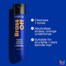 Matrix  Brass Off  Blue Toning Shampoo to Correct Orange Undertones on Lightened Hair, Total Results