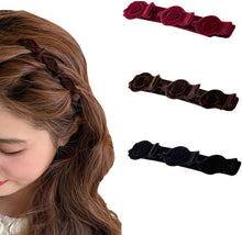 3 Pcs Double Layer Bangs Hairstyle Hair clip, Braided Hairpin with Clips Attached, Twist Plait Hollow Woven Hairband, Styling Accessories for Women Girls (Style 1)