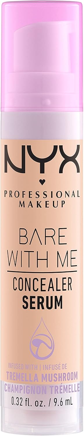 NYX Professional Makeup Bare With Me Concealer Serum, Natural, Medium Coverage, Vanilla, 9.6ml