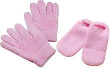 Lurrose 2 Pairs Spa Gloves Beauty Infused Gel Moisturizing Essential Oil Softening Gloves Socks Cracked Hands