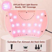 Kisspet UV Nail Lamp, 54W UV Lamps for Gel Nails with 3 Timer, Auto Sensor, LCD Screen, USB Plug, Led Nail Lamp Nail Dryer, Nail Lamp, Gel Nail Lamp, Portable Nail UV Lamp, White, 813 cm-White