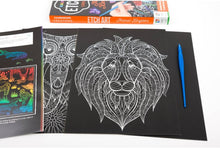 Hinkler  Kaleidoscope Etch Art Creations Animal Kingdom  Scratch Art for Adults  Animal Arts and Crafts  Gifts for Art Lovers
