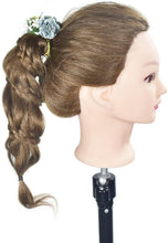 Mannequin Head with Artificial hair Professional Hairdressing Practice Training Doll Heads Cosmetology Hair Styling Mannequins Heads with Free Clamp