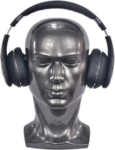 Ba Sha Gray Glossy Professional Male Mannequin Head for Display Headset, Headphone, Game Console, Hats, Wigs Jewellery L30HH