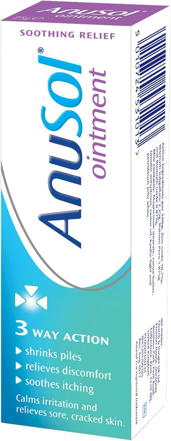 Anusol Ointment  Proven Formula Shrinks Piles, Relieves Discomfort, Soothes Itching & Lubricates  25 g (Pack of 1)