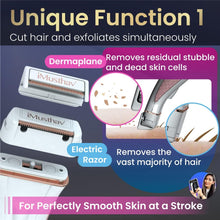 iMusthav DermaRazor - Body Hair Remover for women. Electric Razor with Dermaplane Removes unwanted hair stubble and exfoliate in one go for perfectly smooth skin USB rechargeable 18K Gold plated blade