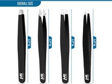 ME MAXEQUIP 4Pcs Tweezers for Facial Women and Men Professional Stainless Steel Eyebrow Tweezers Precision for Ingrown Hair Tweezers on Nose Ear