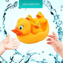 KOKSI Rubber Duck Family Bath Swimming Toys for Baby Toddler Bath, Pool Large & Small Duckies Bathtime Game Joy, Set of 4