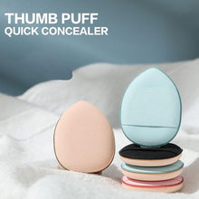 5 Pcs Finger Powder Puff Band Handle Makeup Blender Sponge Ultra Soft Mini Powder Puff for Foundation Concealer Cosmetic Foundation Sponge Mineral Powder Wet Dry Makeup Tool