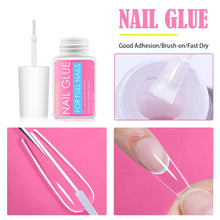 1  8g False Nail Glue Extra Strong,Nail Glue for Nail Repair,False Nail Adhesive for Applying Artificial Nail Tips Manicure,Super Strong False Nail Glue For Acrylic Tips