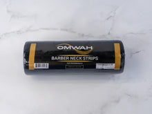 OMWAH Barber Neck Strip 5 Rolls, Barber Accessories Barbershop Salon Supplies, Disposable Stretchy Neck Strip Hair Edge Paper for Haircutting Styling 500 Strips (Black)