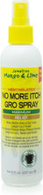 Jamaican Mango & Lime No More Itch Gro Spray 237ml  For locs, twists, and braids. Helps reduce dry scalp. Minimizes dandruff. Healthy-looking hair. Non-Greasy Formula