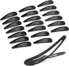 20PCS Snap Hair Clips 5CM/2-Inch,Metal Barrettes,Black Oli Drop Surface Design,Versatile Hair Accessories for Women, Girls, Toddlers, Baby Hair Styling Perfect for Thick, Thin, Straight & Curly Hair