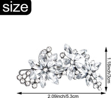 4 PACK Rhinestone Bridal Hair Clip Crystal Flower Wedding Barrette Elegant Bridal Hairpins Hair Accessories for Women Girls