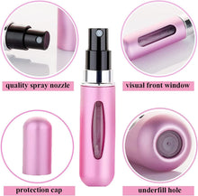 FurStorm Perfume Atomiser Refillable 5 Pcs Travel Perfume Bottle Mini 5 ML Atomizer Spray Bottle Portable Empty Fragrance Bottle Container for Perfume Aftershave Travel Holiday and Night Out