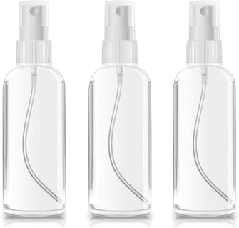 3Pcs 50ml Spray Bottles, Travel Spray Bottle, Refillable Container Pocket Size Sprayer Set Essential Oils, for Travel Cleaning Solution Makeup Bottles Refillable Liquid Containers