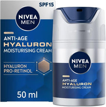 NIVEA MEN Hyaluron Face Cream (50ml), Anti Wrinkle Cream Reduces Deep Wrinkles, Men's Anti Ageing Cream,Strengthens Skin Elasticity
