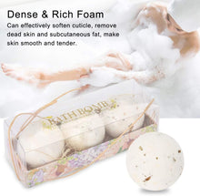 Handmade Bubble Bath Bomb Gift Set, Rich in Essential Oil, 3Pcs Bath Bomb Ball with Dried Flower Aromatherapy Relaxation Moisturizing Spa to Moisturize Dry Skin, for Women Family