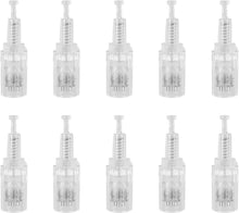 Lurrose 10pcs Micro Needle 24 Pins Nano Microneedling Cartridge Replacement For Derma Pen Micro Nano Needles Head Tattoo Needles Automated Microneedling