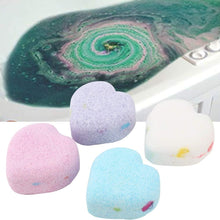 4Pcs Bath Bombs Set Heart Shaped Bubble Bath Salts Handmade Moisturizing Dry Skin Bathbombs Ideal X-mas Gift for Women Girls