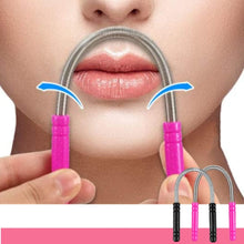 4 Pieces Facial Hair Remover Spring Eyebrow Face Epilator Threading Tool Remove Hair from Upper Lip,Chin,Cheeks and Neck for Women Girls Beauty Tool for Women Black