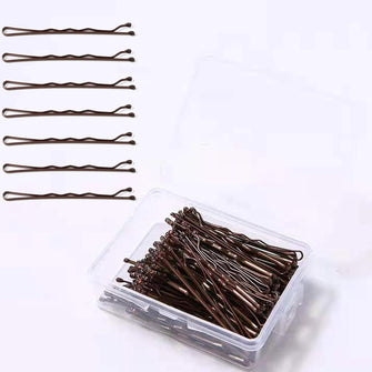 Hair Pins,120 Pieces Hair Grips for Women Hair Styling Pins with Storage Box,Bobby Pins,5cm/2in (Brown)