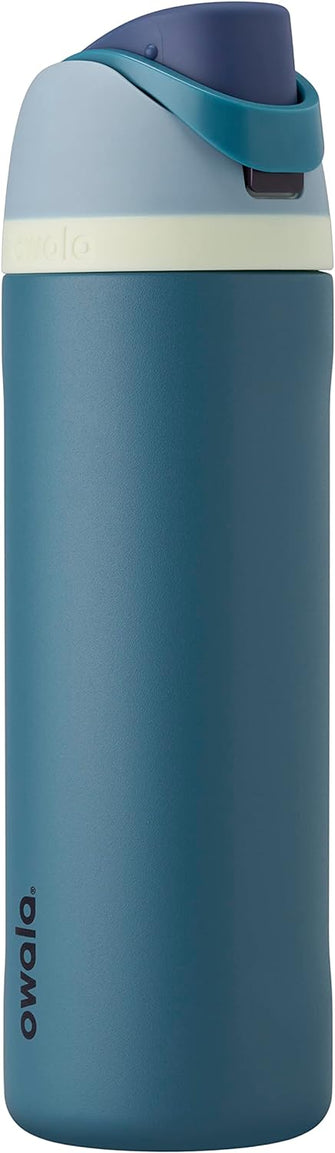 Owala FreeSip Insulated Stainless Steel Water Bottle with Straw for Sports and Travel, Leak Proof, BPA-Free, 710ml, Denim