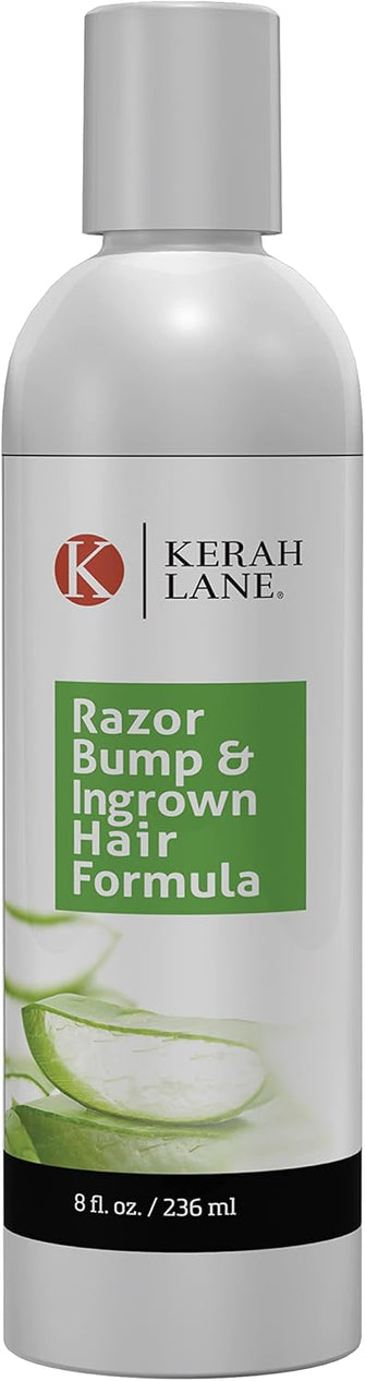 Kerah Lane Razor Bump & Ingrown Hair Formula 8 Oz for Women & Men: Best Treatment Serum for Ingrown Hairs, Acne, Razor Burn & Bumps: Use After Shaving, Waxing, Electrolysis & Hair Removal