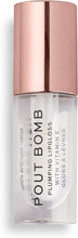 Makeup Revolution Pout Bomb Plumping Gloss, High Shine, Rich Pigment, Soft Tingle Effect, Glaze Clear