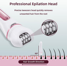 Mcbazel Cordless Epilators for Women, 5 in 1 USB Rechargeable Hair Remover,Electric Lady Shaver with Facial Cleansing/Massage Head/Callus Remover Fit for Face,Legs,Arms,Armpit,Bikini