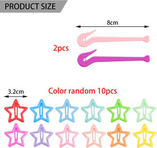 DKDDSSS 2000 Pcs Small Elastic Hair Bands, Elastic Hair Ties, Multicolored Rubber Bands, with 2 Pcs Hair Band Remover Cutter and 10 Pcs Star Hair Clip, for Kids Hair Braiding,Wedding Hairstyle