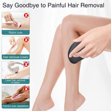 Crystal Hair Eraser,Reusable Magic Painless Hair Eraser for Women, Portable Hair Removal Stone,Magic Crystal Hair Remover with Gentle Skin Exfoliation, Easy to Use, Works On All Body Parts(Black)