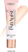 L'Oreal Paris Skin Paradise Tinted Moisturiser, Up to 24h hydration, SPF20, 02 Fair, 0.039 kg