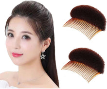 2Pcs Charming Bump It Up Volume Inserts Hair Comb Do Beehive Hair Styling Insert Tool Hair Stick Bun Maker Tool Hair Styling Accessories for Women Lady Girl (Brown)