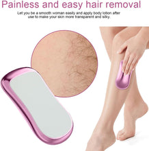 LOPHE Crystal Hair Eraser, Painless Safe Hair Removal Device, Washable Reusable Hair Removal Stone, Soft Silky Smooth Hair Remover Epilator for Women and Men, Hair Removal Exfoliator Tool
