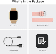 Popglory Smart Watch for Women Men Answer/Make Calls, 1.85" Smartwatch 2 Straps & Split Screen, 100+ Sports Fitness Watch with Blood Pressure/Oxygen/Heart Rate Monitor for iOS and Android