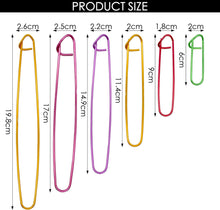 6 Size Stitch Holder Set Aluminum Stitch Holders,Yarn Stitch Holder Set Crochet Knitting Needle Markers Accessories Crochet Safety Pins for DIY Knitting Notions Crochet Needle Hooks Craft
