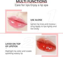 Hydrating Lip Glow Oil Long Lasting Lip Plumper Gloss with Big Brush Clear Lip Gloss Moisturizing Lip Oil for Lip Care and Dry Lips