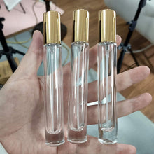 ELFENSTALL - Thick Glass 5pcs 10ml 1/3oz Gold Spray Bottle Refill Perfume Hydrating Fragrance Fine Mist Atomizer Cosmetic Container Round Tube Party Makeup Tool Travel Gift Sample