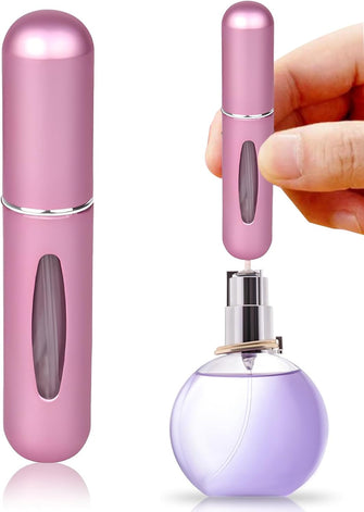 Fychuo Perfume Travel Bottle 5ml Perfume Atomiser Pink Travel Perfume Atomisers Refillable Empty Spray Bottle Portable Holiday Accessories Festival Essentials