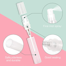 40 PCS Mini Spray Bottle Empty Perfume Atomiser Clear Perfume Bottle 3ml Refillable Portable Sample Spray Bottles For Liquid Perfume Makeup Tool Travel