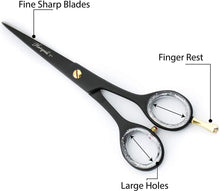 Haryali London Black 6.5" Professional Hairdressing Barber Scissors Grooming Hair Cutting Salon Shears for Men and Women