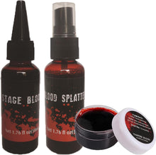 Halloween Blood Spray,Vampire Blood,3PCS Sfx Blood Set,Halloween Costume Blood,Cosplay & Party,Easy Remove Spray Blood,Washable Makeup Blood,Fake Wound & Blood Splatter,Vampire Make Up,(50ML2+30g)