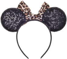 Hpfulseazn Girl and Women Decoration Minnie Mouse Ears Headbands Sequin Glitter Hairband for Cosplay Costume Birthday Party